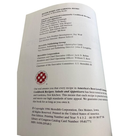 Americas Best-Loved Community Cookbook Recipes: Salads & Appetizers By Better Ho - Picture 2 of 6